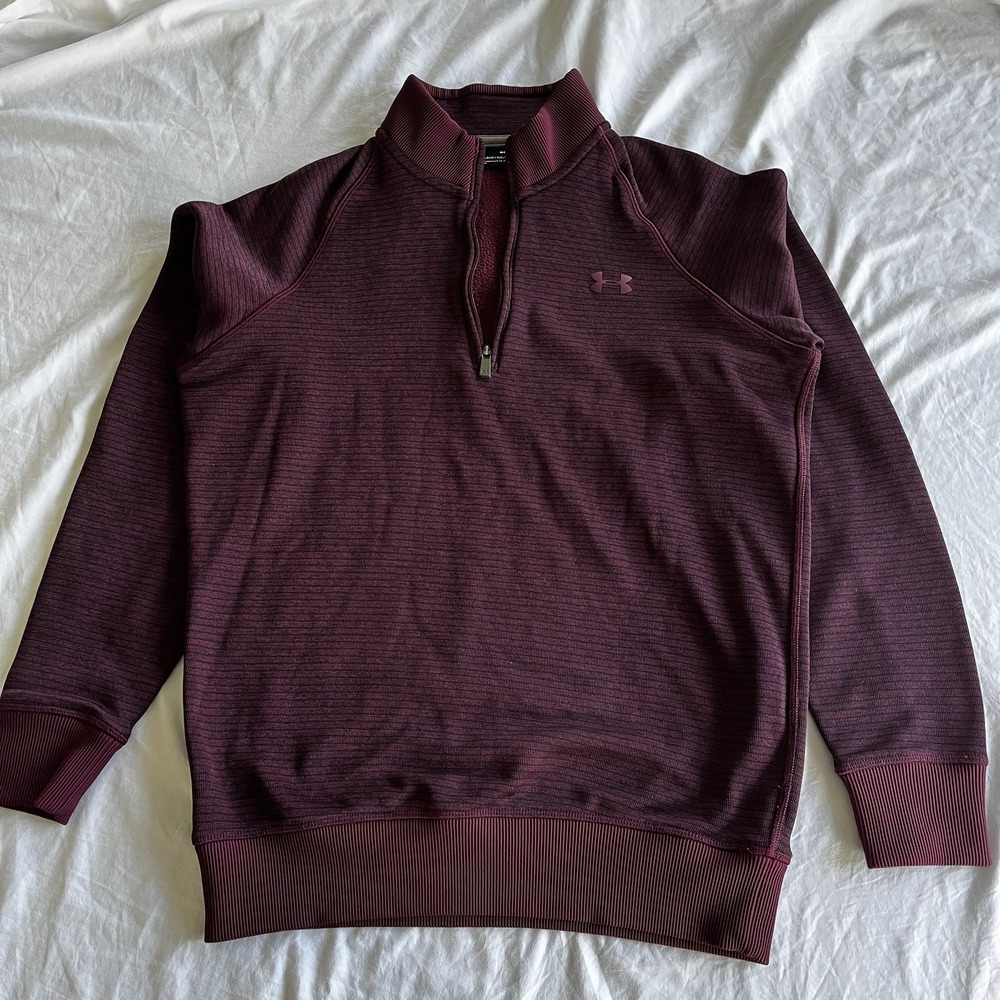 Under‎ Armour Coldgear Storm Athletic Sweatshirt Pullover 1/4 Zip Neck Sz Small